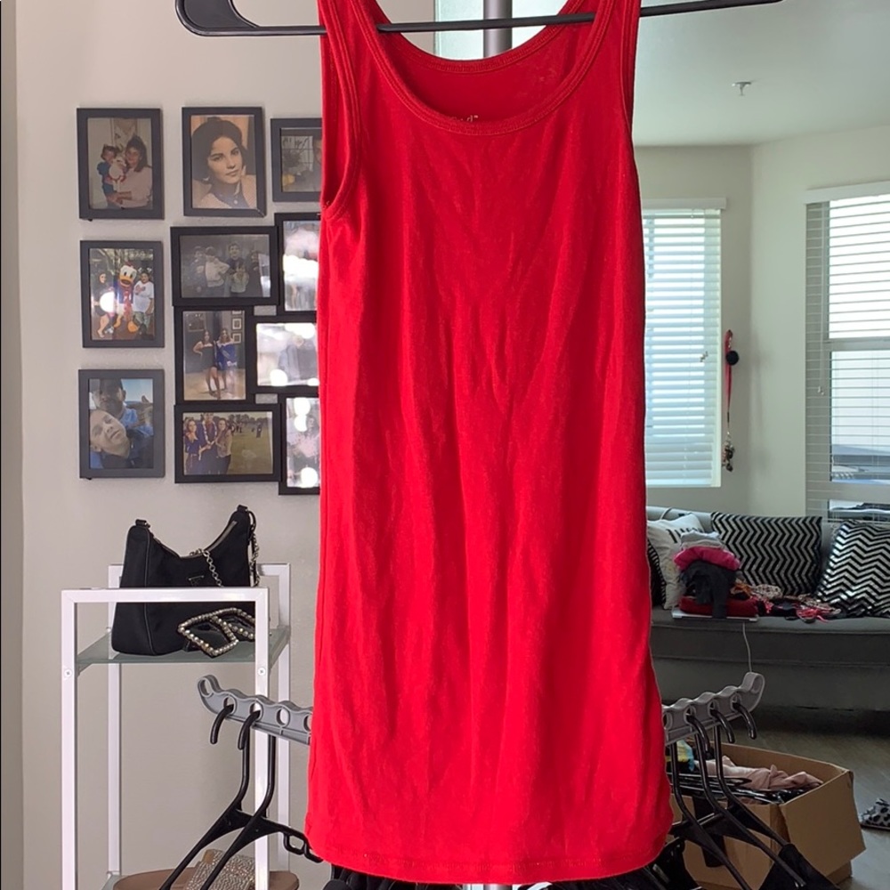 Red tank top